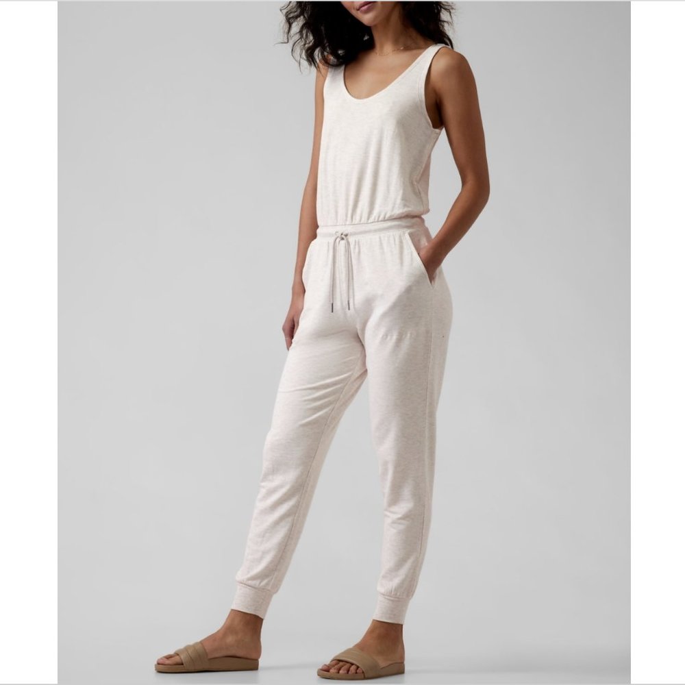 Athleta Cream Jumpsuit